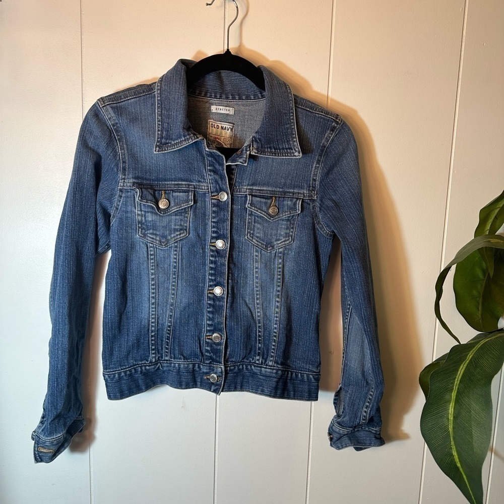 Old Navy Women’s Stretch Denim Jacket Size Small - Picture 5 of 9